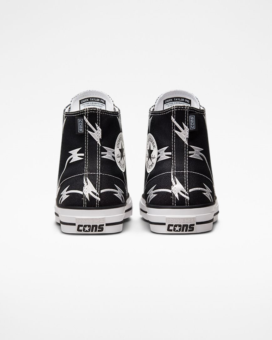 Skate Topanky Converse CONS Chuck Taylor All Star Pro Razor Wire Panske Čierne Strieborne Biele | SK MRIUO0